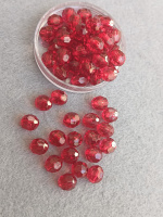 Акриловые гранёные бусины/ 10 мм / 10 грам / 20 шт/ вишневый