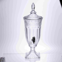 Лимонадниця Topaz Crystal 2 літри з краном HP-19-292 глечик диспенсер для води і напоїв прозорий
