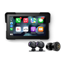 Відеореєстратор для мотоцикла + GPS навігатор 5 в 1: CarPlay / Android Auto + датчики тиску в шинах Nectronix M552
