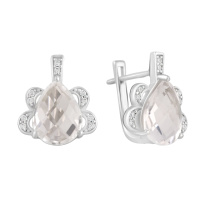 Серебряные серьги CatalogSilver с фианитами (2115403)