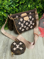 Сумка louis vuitton multi pochette с вышивкой rose