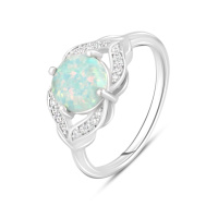 Серебряное кольцо CatalogSilver с опалом 1.028ct, вес изделия 2,62 гр (2112495) 17 размер