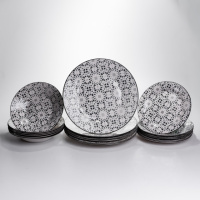 Столовий сервіз на 6 персон 18 предметів набір порцелянових тарілок HP-HK-A2