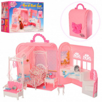 Кукольная мебель Глория Gloria 9988 Будуар Леди Барби, Спальня с ванной комнатой
