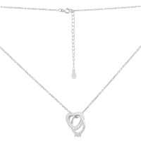 Серебряное колье CatalogSilver с фианитами, вес изделия 2,71 гр (2185574) 400450 размер