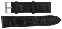 Шкіряний ремінець для годинника під крокодила Mykhail Ikhtyar Ш20 мм чорний