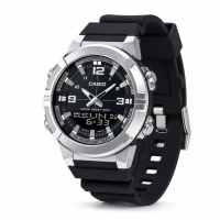 Чоловічий годинник Casio AMW-870-1A — Спортивна модель з нержавіючої сталі та стрілково-електронним циферблатом