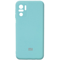 Чохол Silicone Cover Full Camera (AA) Для Xiaomi Redmi Note 10 / Note 10s (Бірюзовий / Ice Blue) - купити в SmartEra.ua