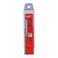 Свердло по металу THUNDERWEB HSS-G MILWAUKEE DIN338, діаметр 4,2x75х43мм, (10шт), пластикова коробка