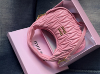 Сумка MIU MIU Wonder Matelasse Leather Hobo рожевий