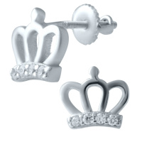 Серебряные серьги CatalogSilver с фианитами (1913666)