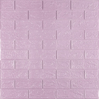 3D панель самоклеюча 700х770х3мм цегла Світло - фіолетова (015-3) SW-00000574