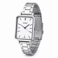 Жіночий годинник Casio LTP-V009D-7E з мінеральним склом та сріблястим браслетом