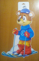 Фігурний плакат «Ведмедик на лижах» (СП)