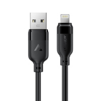 Кабель ACEFAST C16-06, USB to iP, 2.4A, 2m, TPE, TPU connectors, Black (6974316286271)