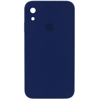 Чохол Silicone Case Square Full Camera Protective (AA) Для Apple iPhone XR (Темно-синій / Midnight blue) - купити в SmartEra.ua