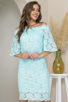 Коктейльна Сукня Відкриті Плечі 21110 М'ятна