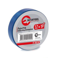 Стрічка ізоляційна 0,15 мм x 17 мм x 10 м синя INTERTOOL