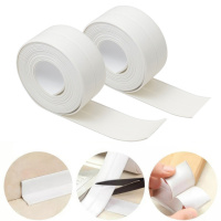 Самоклеящаяся бордюрная лента для ванной (комплект из 2 шт) Белая 3.2 м. лента изолятор водоотталкивающая