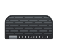 Автомобильный противоскользящий коврик CABULE на торпеду, 15х30мм, + парковочный номер, PVС, черный