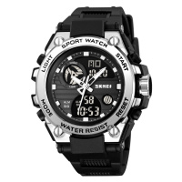 Чоловічий годинник Skmei 2360BKSI Black-Silver зі стрілково-електронним циферблатом та водозахистом 5 ATM