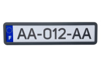 Рамка номерного знака 12Atelie металлическая черная матовая (951623)
