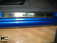 Защитные накладки на пороги SUBARU IMPREZA III c-2007г.