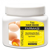 Восстанавливающая крем-маска для волос с экстрактом яичного желтка Farmasi Egg Vitalizing Hair Care Cream