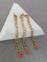 Удлинитель с карабином/  золото / Карабин 10 мм/ цепь 5 см