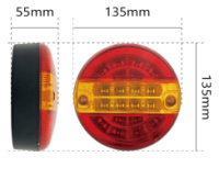 Задній ліхтар Круглий 12-24V 26LED 55*135*135мм WD-6007