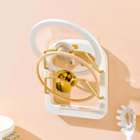 Тримач для кришок на стіну Kitchen Pot Cover Rack / Підставка для кришок каструль