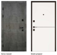 АКЦІЯ Двері вхідні HYGGE Apart 100 Granite Бетон темно-білий супермат 960x2050