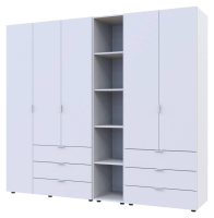 Комплект шкафов для одежды Doros Гелар (3 шт.) 231,9х49,5х203,4 см Белый (DRS-011177)