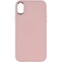 TPU чохол Bonbon Metal Style для Apple iPhone XS Max (6.5«), Рожевий / Light pink - купити в SmartEra.ua