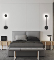 Бра настенное LED WJ013/1A-bk-k Черный 8х55х55 см.