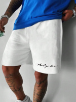 Шорти білі з ДТФ | 67-014