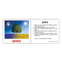 Міні-картки Домана “Час та сезони” з фактами українською.