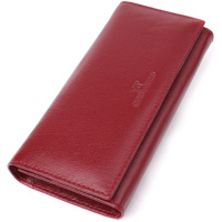Элегантный кошелек у два сложения из натуральной кожи ST Leather 23065 Бордовый