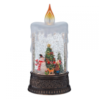 Новорічний нічник «Свічка зі сніговиком» AT-D10S