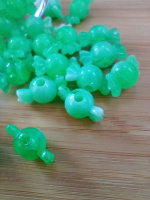 Бусина «конфетка» / размер 10×18 (отв.3 мм)/ Цвет- зелёный. Цена указана за 10 шт.