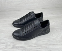 Шкіряні кеди кеди весна-літо колір чорний