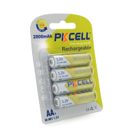 Аккумулятор PKCELL 1.2V AA 2800mAh NiMH Rechargeable Battery, 4 штуки в блистере цена за блистер, Q12