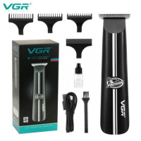 Машинка VGR-007 для стрижки волос и бороды аккумуляторная беспроводная профессиональная с 3 насадками 5W