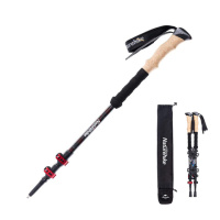 Треккинговая палка Naturehike NH20DS003, 135 см, черный/красный
