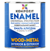 Эмаль алкидная Kompozit®, 12 кг, Глянцевый, Серый