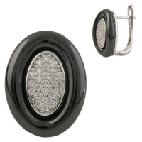 Срібні сережки SilverBreeze з керамікою (1220795)