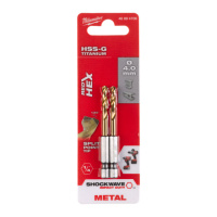 Свердло по металу RedHEX SHOCKWAVE HSS-TiN MILWAUKEE, діаметр 4,0х71,5х26мм, (2шт)