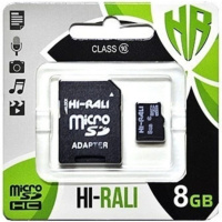 Карта пам'яті Team MicroSDHC 8GB UHS-I Class 10 Hi-Rali + SD-адаптер (HI-8GBSD10U1-01)