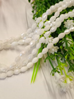 Хрусталь/ Овал/ 4×6мм/ 20 шт / белый с аб