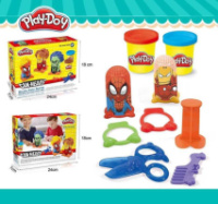 Тісто для ліплення PD 8818 A (72/2) 2 кольори тіста, інструменти, герої, наліпки, в коробці